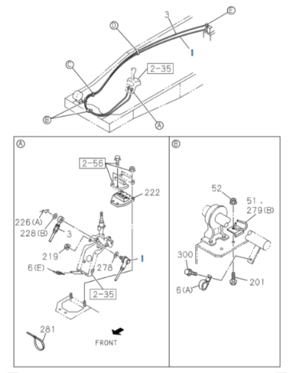 Cable Shift Transmission For Isuzu NPR NQR NPR-HD 4HE1 4HK1 L3134
