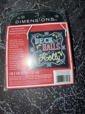 Cross Stitch Kit - Dimensions - MERRY CHRISTMAS ORNAMENT - 14 Count - 2014