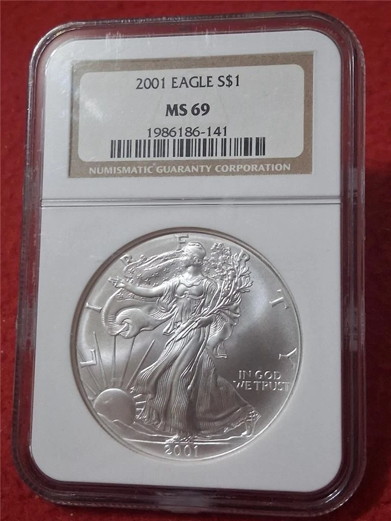 American Eagle MS 69 Graded 2001 Silver Bullion Coins for sale | eBay