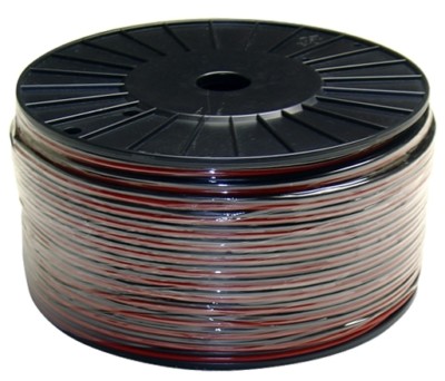 1 SPOOL -  100 FOOT,10 GAUGE 102 STRAND SPEAKER WIRE RED+BLACK # SPW-10-100 