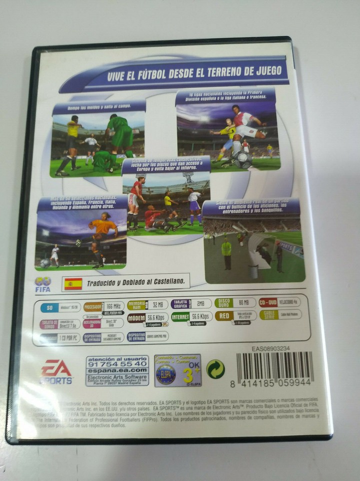 FIFA 2001 EA SPORTS In Spanish - Juego Para PC CD-Rom - 3T | eBay