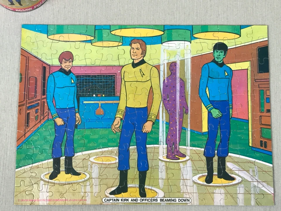 1974 年星际迷航 Beaming Down 10 x 14 拼图罐装,完整,很好! — 第 2/4 张图片