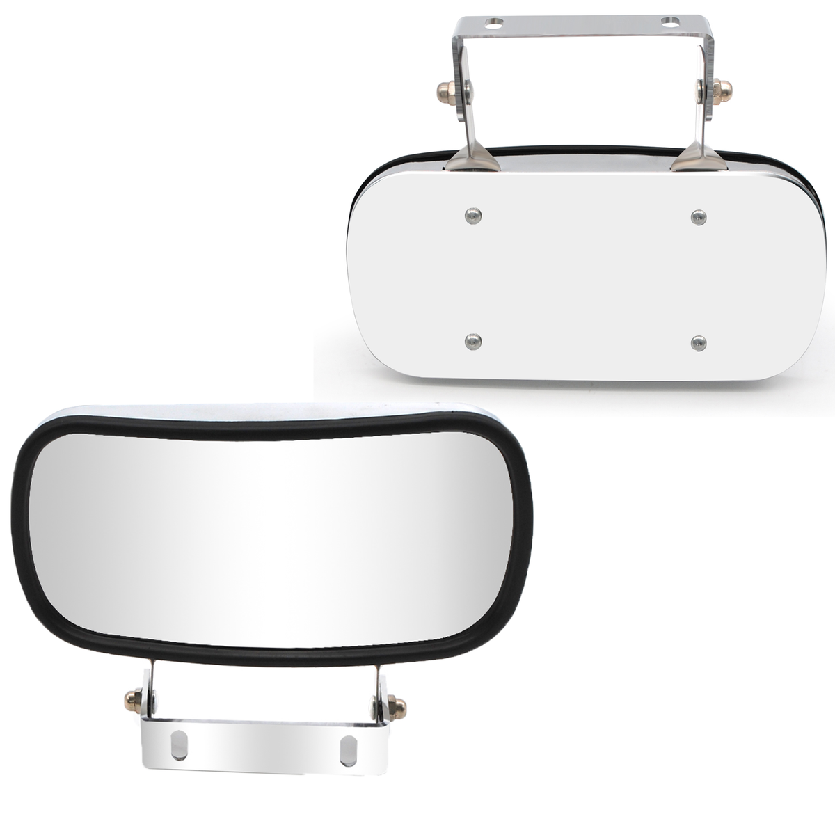 Convex Mirror Stainless Steel Fits Truck Side View Manual Over