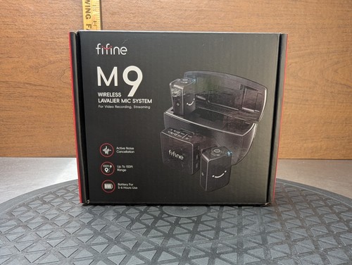 FiFine M9 Wireless Lavalier Mic System Recording Streaming iPhone/Android/Camera - Picture 12 of 13