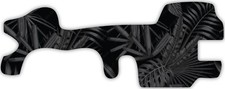 Tropical Grayscale Leaf Palm Vinyl Wrap For Doc Band Helmet Baby Cranial Helmet