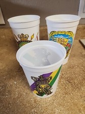Krewe Of Rex Lot Of 3 Rare Plastic Cups Mardi Gras New Orleans