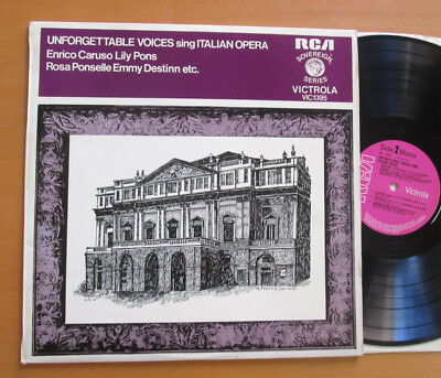 VIC 1395 Unforgettable Voices Sing Italian Opera Caruso Lily Pons Ponselle etc