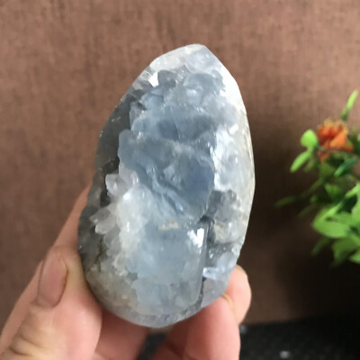 216g Natural Beautiful Blue Celestite Crystal Geode Cave Mineral Specimen B1412