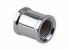 Chrome Water Pipe Thread Coupler 1/2" 3/4" 3/8" BSP Female Joiner Connector Muff