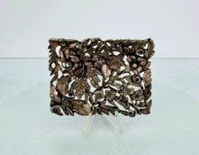 Vintage MUSI Pewter Tone Floral Leaf Shoe Clip – Timeless Elegance for Your Foot