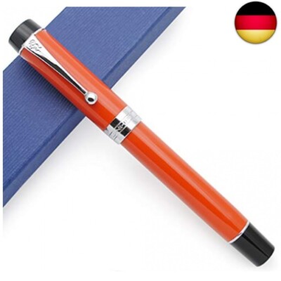 JINHAO Century Tofu 100 18KGP Füllfederhalter aus vergoldetem Harz (Rot mit 