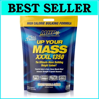 Fast Muscle Gains with MHP XXXL 1350 Weight Gainer - 16 Servings, French Vanilla