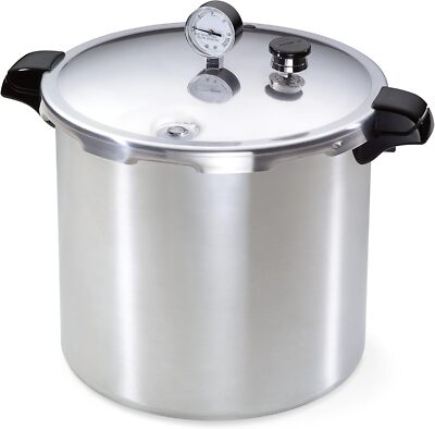 Presto 01781 Pressure Canner and Cooker 21.8 Liters, 23 qt, 1000 watts, Silver