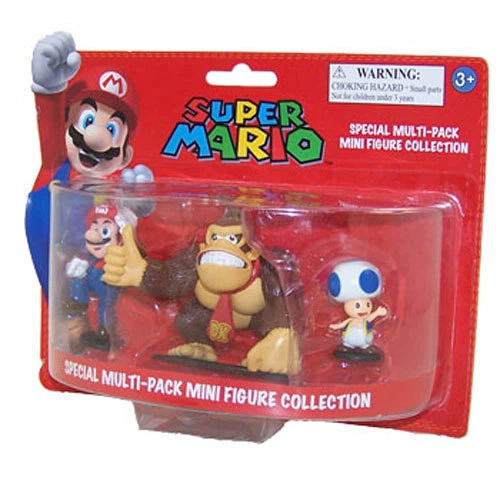 SUPER MARIO 3er Pack Collection Action-Figuren Mario Donkey Toad Original - Bild 1 von 1