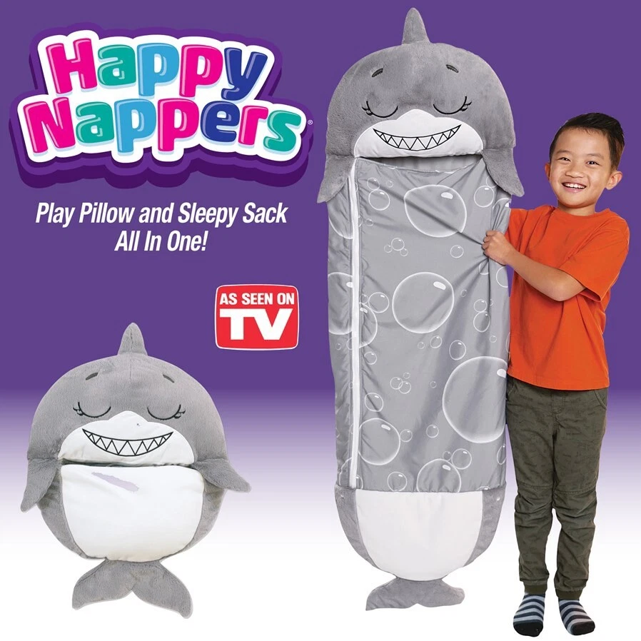 Happy Nappers Large (66”x30”) Plush Sleepy Sack Sleeping Bag - Teddy Bear