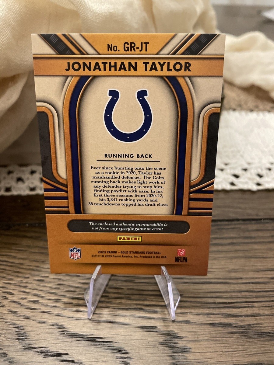 PANINI NFLカード GOLD STANDARD JONATHAN TAYLOR INDIANAPOLIS COLTS 31/49 #281 送料無料 中古 IT1 2023 Panini Gold Standard Jonathan Taylor Gold Rush Jersey