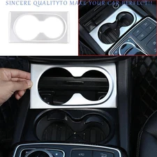 Fit For Benz ML GL 2012-2016 Matte Silver Center Console Water Cup Holder Panel