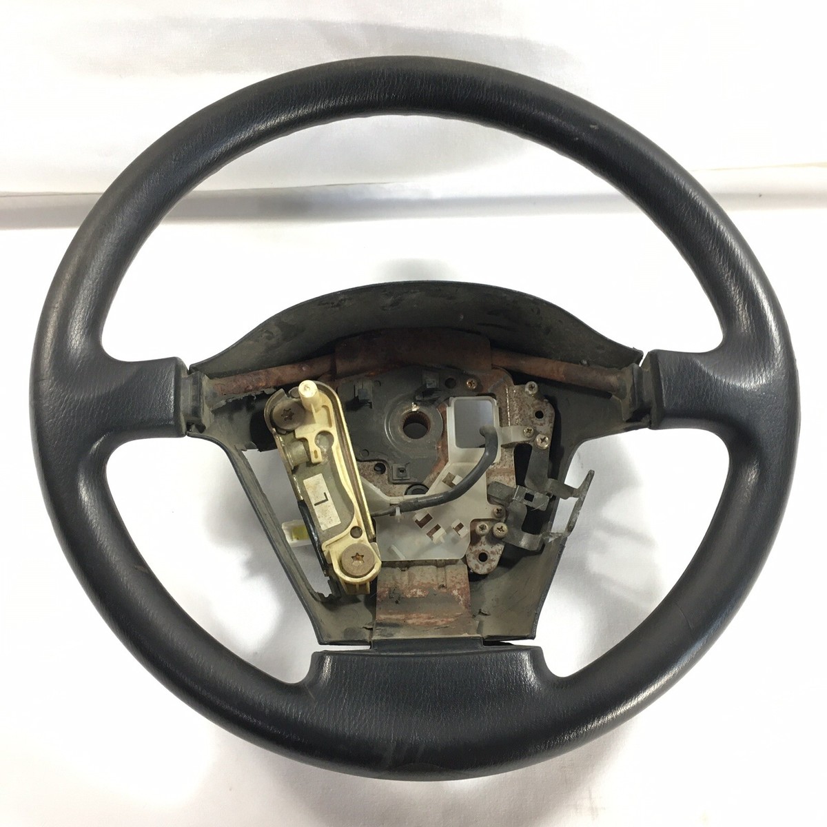 OEM 95-96 NISSAN 240SX S14 ZENKI Steering Wheel Black -- Wear