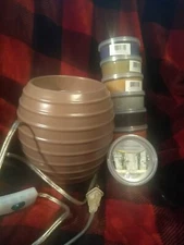 Lot Yankee Candle Wax Melter 8 Assorted Scent MeltCups Used Tested And Works