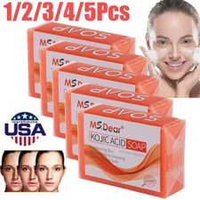 5-1X Kojic Acid Soap Acne Dark Spot Remover Skin Lightening Whitening Face Body
