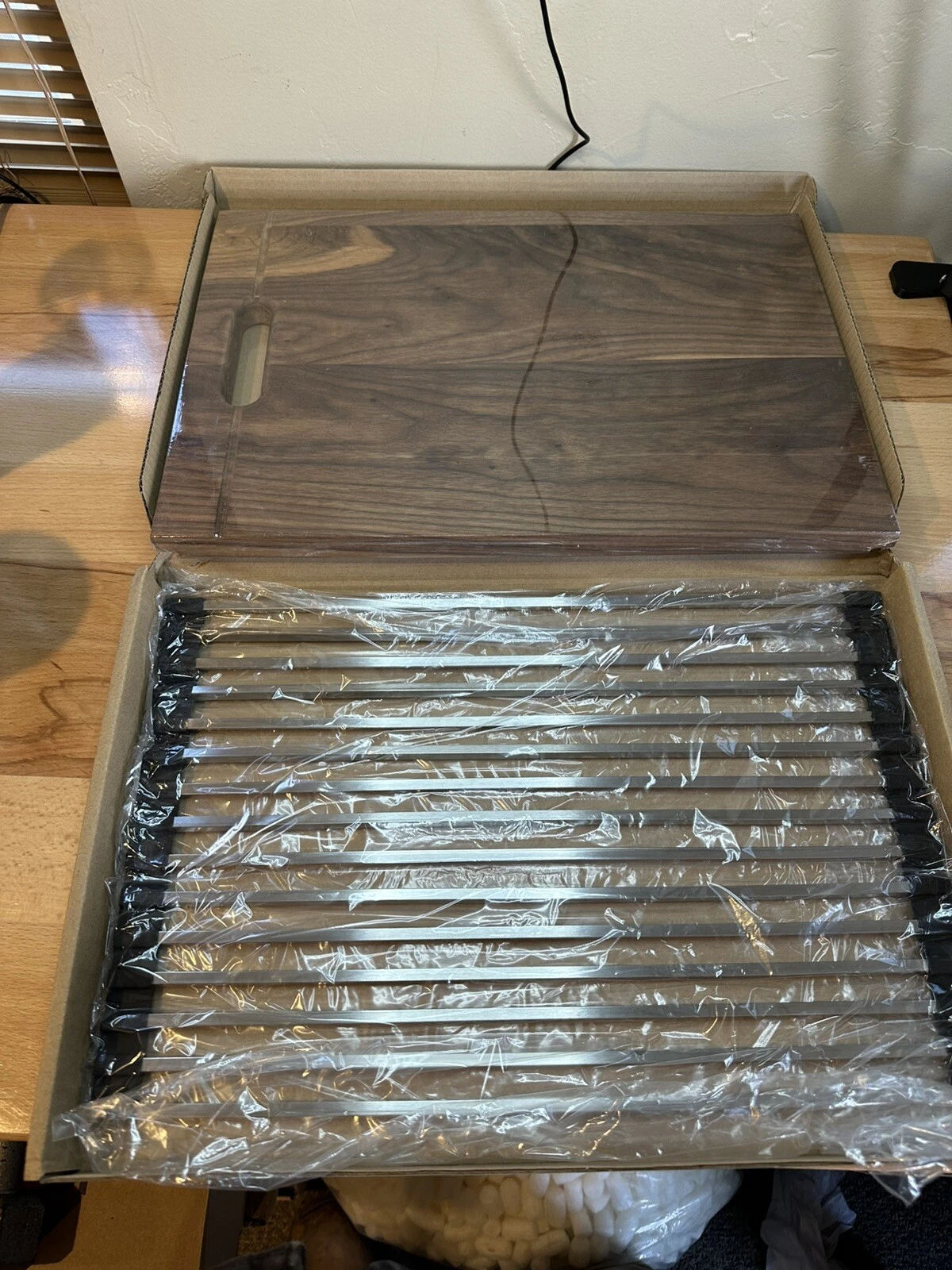 Solid Wood Cutting Board With Rolling Grid For Ledge Sink New In Box Free Ship
Opens in a new window