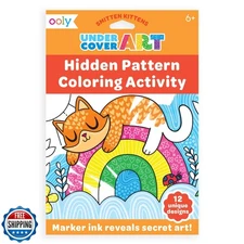 Ooly Undercover Art Hidden Pattern Coloring Activity Art Cards - 12 Unique an