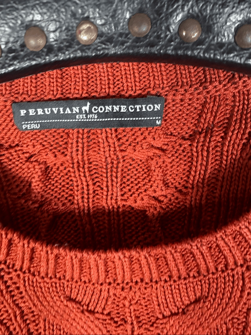 Peruvian Connection cable weave knit sweater size… - image 8