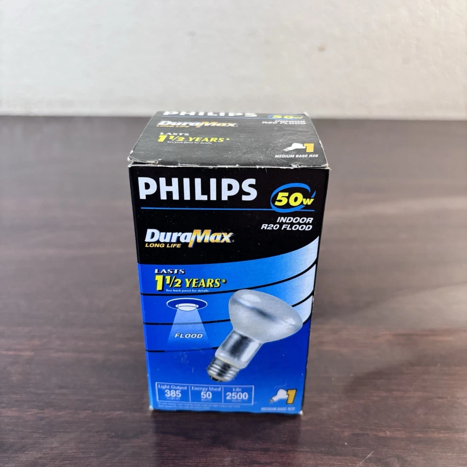 Philips Duramax Indoor Flood Lamp R20 50W 120V Bulb 385 Lumens 2500 Hours - Image 3 of 4