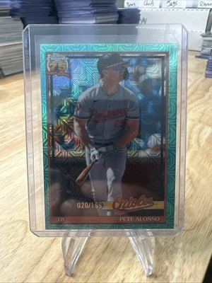 2026 Topps Series 2 1991 Chrome Silver Pack Mojo 91C2-1 Pete Alonso Aqua /199