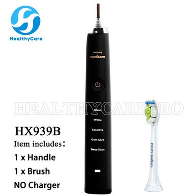 Philips White Sonicare DiamondClean Toothbrush Handle with Brush Head HX939B
