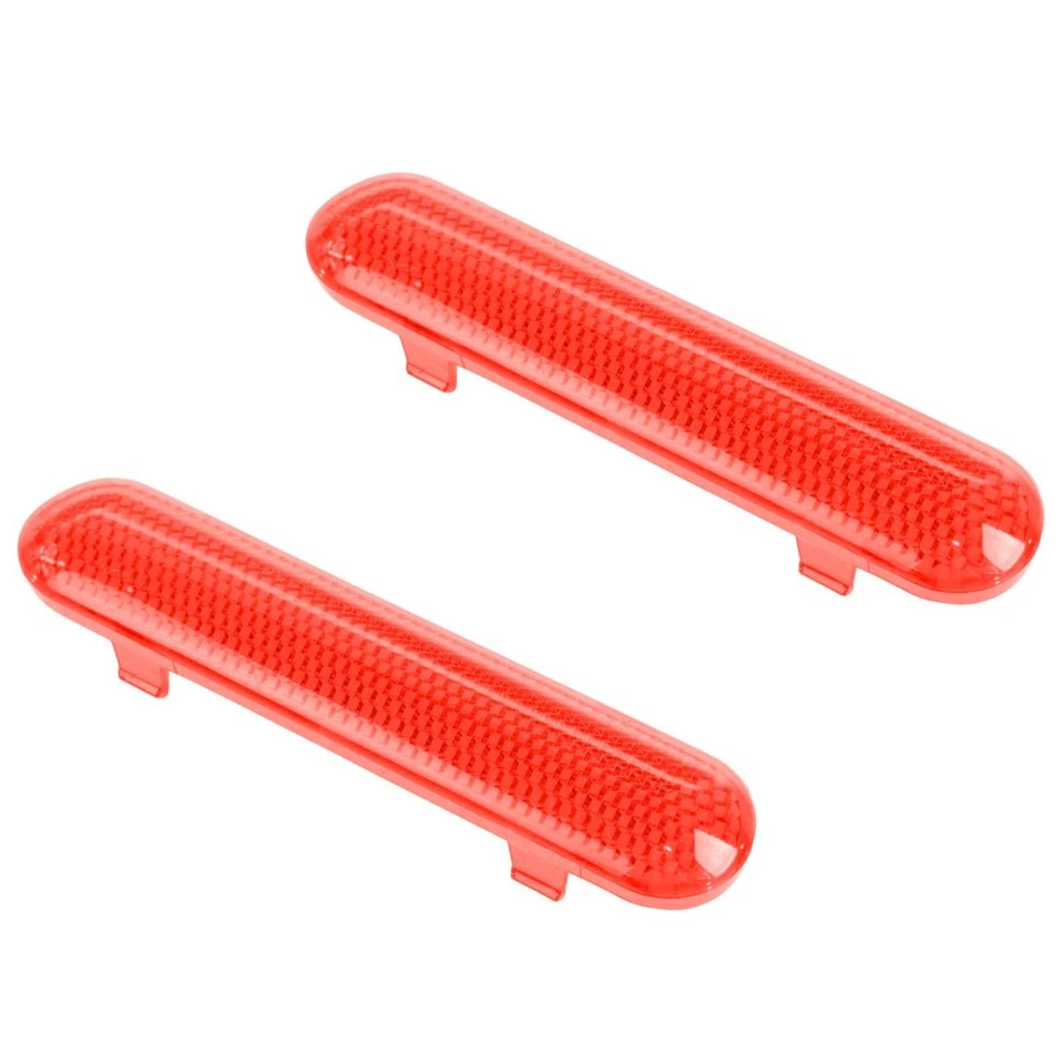 Par reflector de panel de puerta rojo lado conductor y pasajero OEM 15961884 para GM Foto 3 de 4