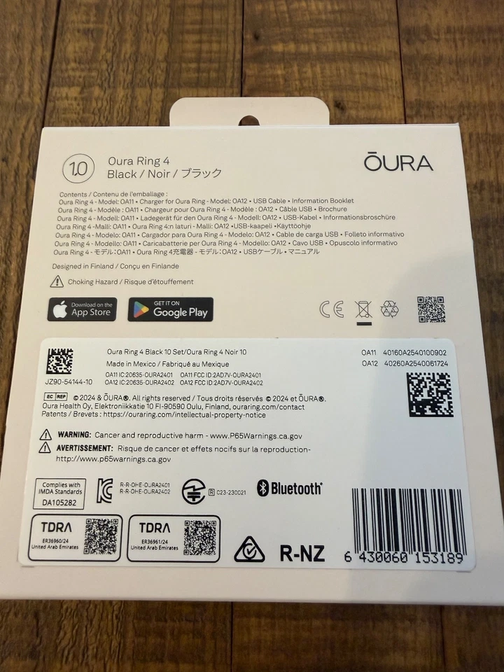 Oura Ring Gen 4 Smart Ring - Black - Size 10 - BRAND NEW & SEALED - Image 2 of 4