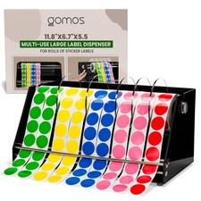 Multi-Use Large Label Dispenser for Rolls of Sticker Labels - 11.8"x6.7"x5.5"...