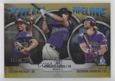 2019 Bowman Gold Refractor 15/50 Brendan Rodgers Colton Welker Roberto Ramos 4l3