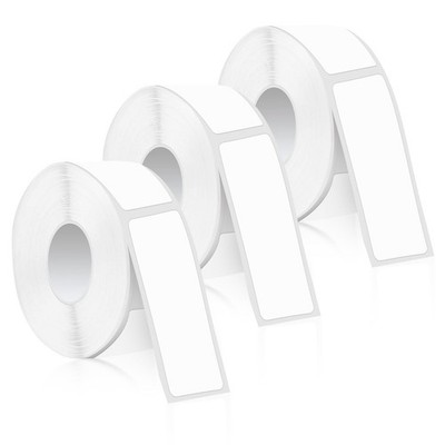 3 Rollen Beschriftungsbänder für Phomemo D30, 12 mm x 40 mm weiß S, weiß 