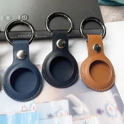 AirTag Hülle für Apple Air Tag Cover Tracker PU LEDER Auto Schlüsselanhänger Ring Halter