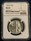 1939-S  Walking Liberty Silver Half Dollar NGC MS64