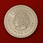1/2 oz .999 Fine Silver Aztec Calendar Round - Cuauhtemoc USA Made