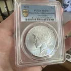 2021 PEACE SILVER DOLLAR FIRST STRIKE PCGS MS70 100TH ANNIVERSARY Gold Shield
