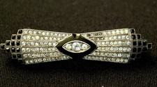 Brosche, Sterling Silber 925 (punziert), Stra...