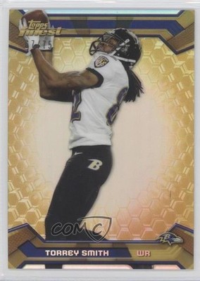 2013 Topps Finest Gold Refractor 67/75 Torrey Smith #21 04cw
