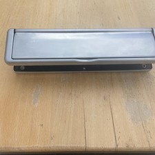 Fab Fix Nu Mail Heavy Duty 12" Inch Sprung Satin Chrome Letter Box Plate. 