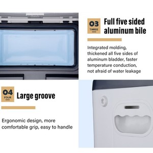 Réfrigérateur de voiture en aluminium ABS 12L portatif RV Congélateur de refroidisseur électrique Pour une utilisation en C √