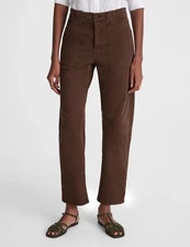 Madewell The Darted Barrel-Leg Utility Pant Roasted Chicory Size 23 NWT NV176