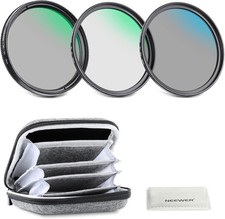 NEEWER 55mm UV CPL ND4 Lens Filter Kit with Case - Multicoated Optical Glass
