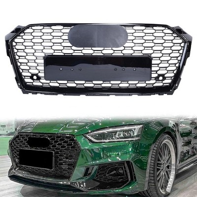 RS5 Style Front Bumper Honeycomb Grille Grill For 2017 2018 2019 Audi A5 S5 B9