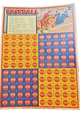 Vintage Penny Punch Out Baseball Card W H Brady Clean Not Used