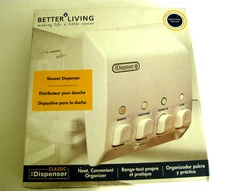 Better Living Products Classic Shower 4-Unit Dispenser Soap Shampoo Cndtr Lotion