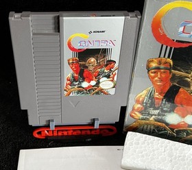 1987 CONTRA &bull; WORKING w/VINTAGE BOX & INSERTS &bull; VINTAGE NES NINTENDO VIDEO GAMES