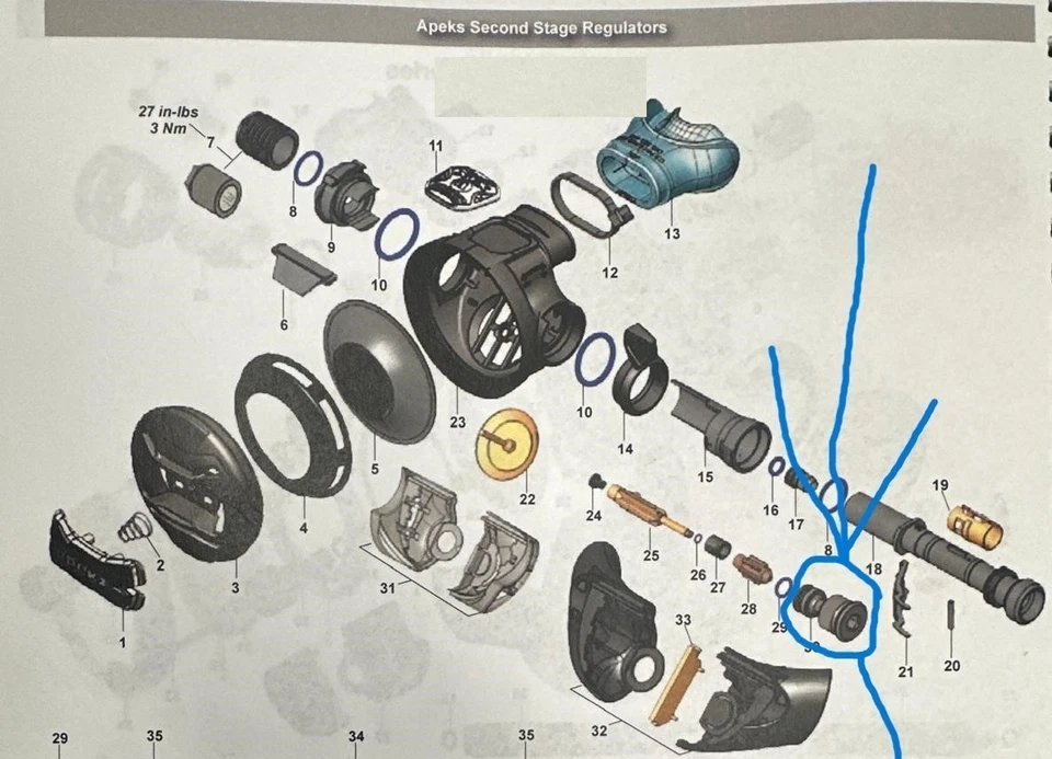 2x Apeks AP2029-1 - RG912087 Replacement Adjusting Screw plastic - Image 3 of 3